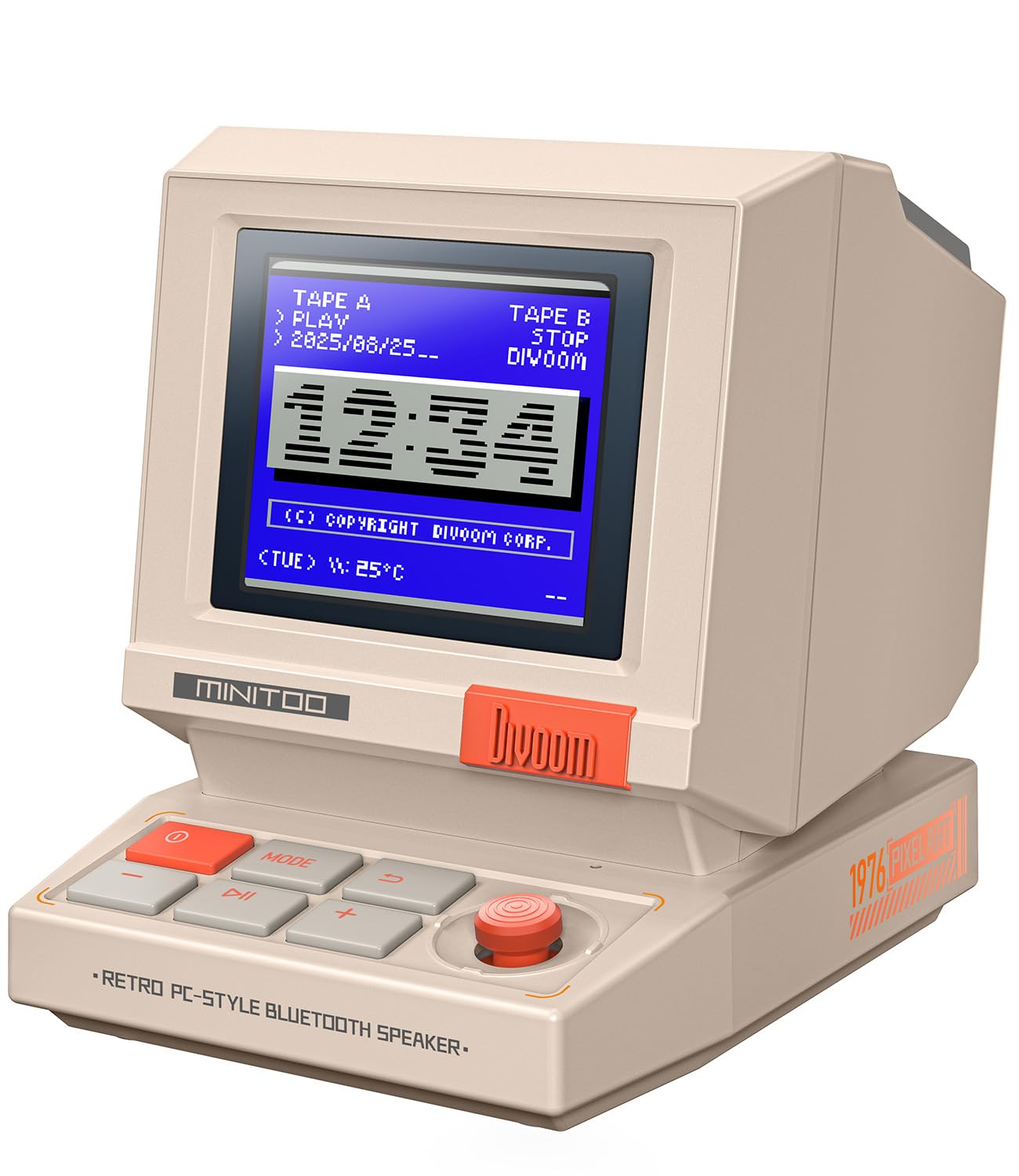 Amazon.co.jp: Divoom MiniToo レトロ チュアPC型 Bluetoothスピーカー